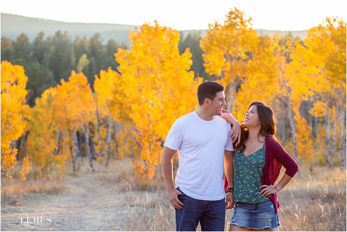 Fall engagement photo session in Golden, CO at Golden Gate Canyon State Park by Studio Lemus Photography - Denver Engagement Photographer - Colorado Wedding Photographer