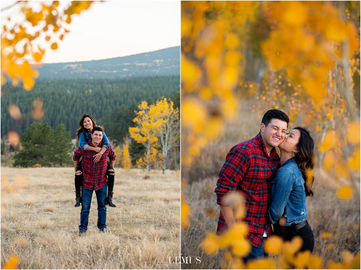 Fall engagement photo session in Golden, CO at Golden Gate Canyon State Park by Studio Lemus Photography - Denver Engagement Photographer - Colorado Wedding Photographer